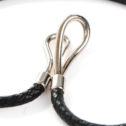 Hermes Leather Jumbo Double Tour Bracelet Black 3 of 4