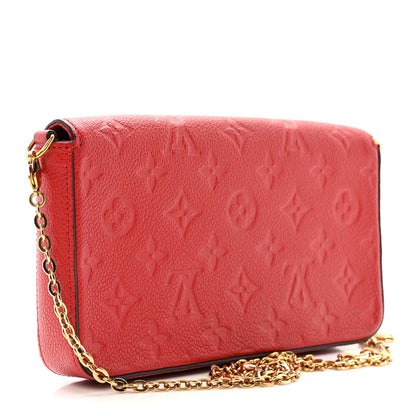 Louis Vuitton Empreinte Pochette Felicie Chain Wallet Scarlet 4 of 10