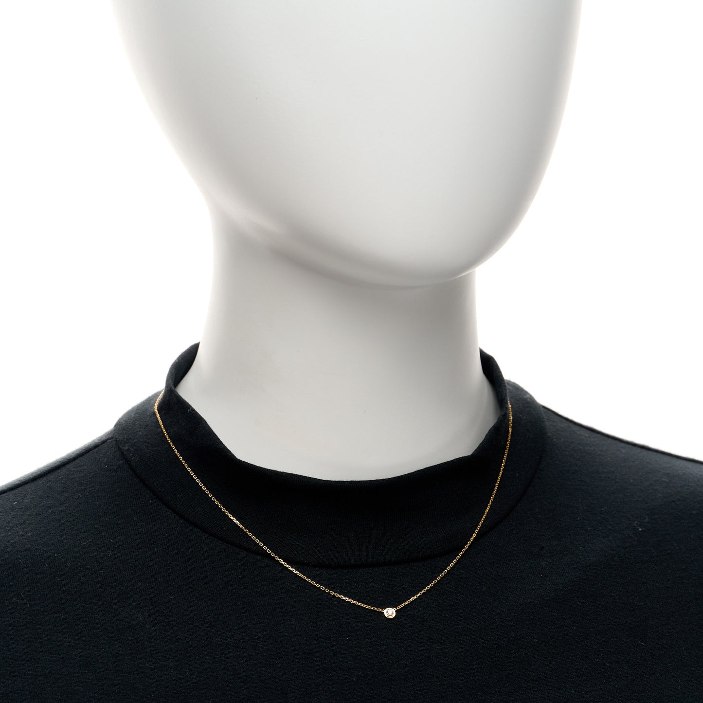 18K Yellow Gold Diamond XS D'Amour Pendant Necklace