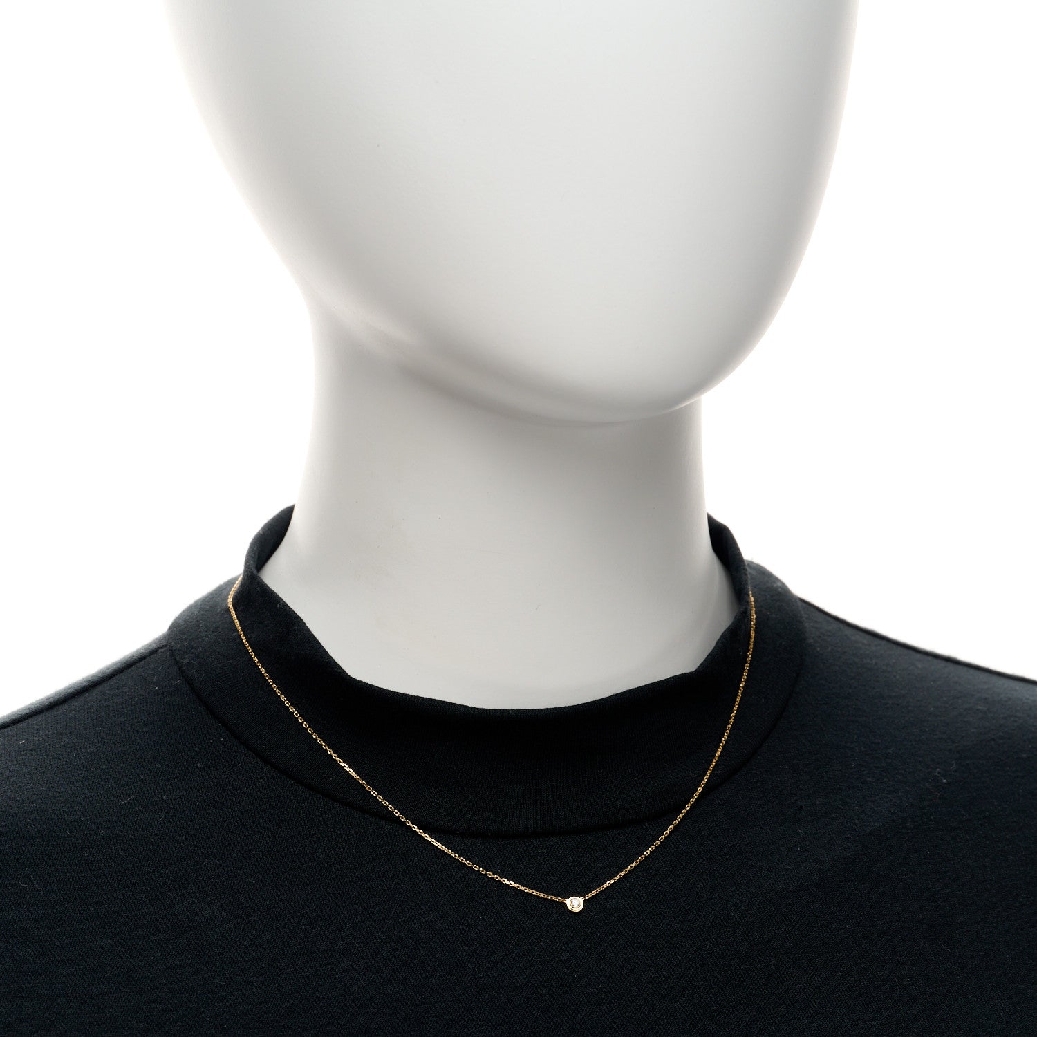 Cartier 18K Yellow Gold Diamond XS D'Amour Pendant Necklace 2 of 5