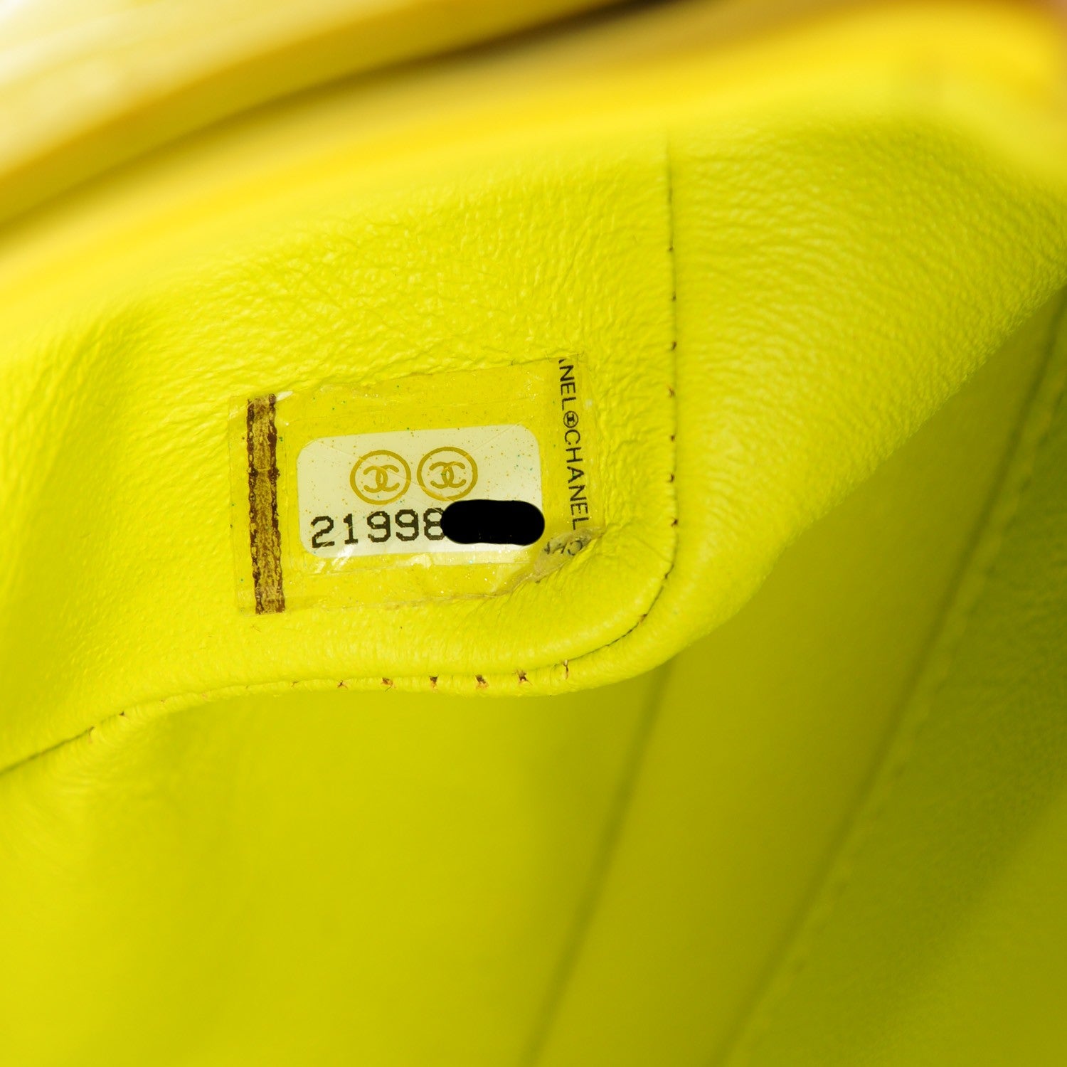 Chanel Patent Quilted Medium Double Flap Yellow 9 of 9