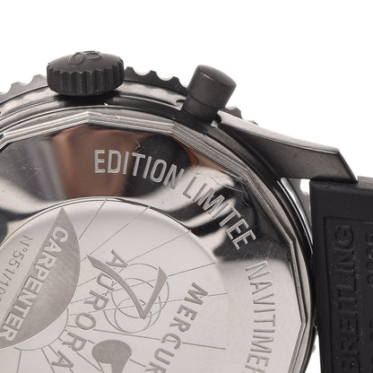 Breitling Black Steel Rubber 43mm Navitimer Cosmonaute Chronograph Automatic Watch Black MB0210B6 8 of 13