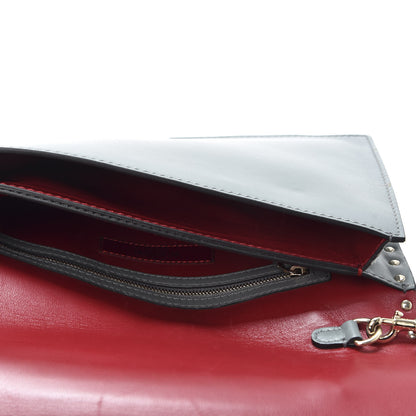 Valentino Garavani Nappa Rockstud Wristlet Clutch Grey 4 of 8