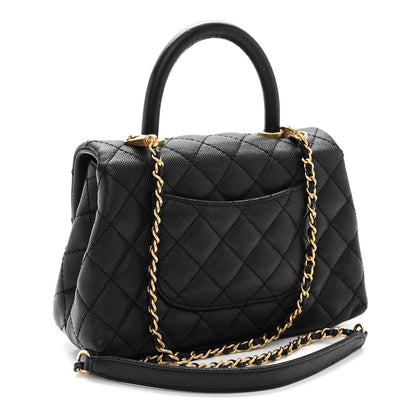 Chanel Caviar Quilted Mini Coco Handle Flap Black 3 of 9