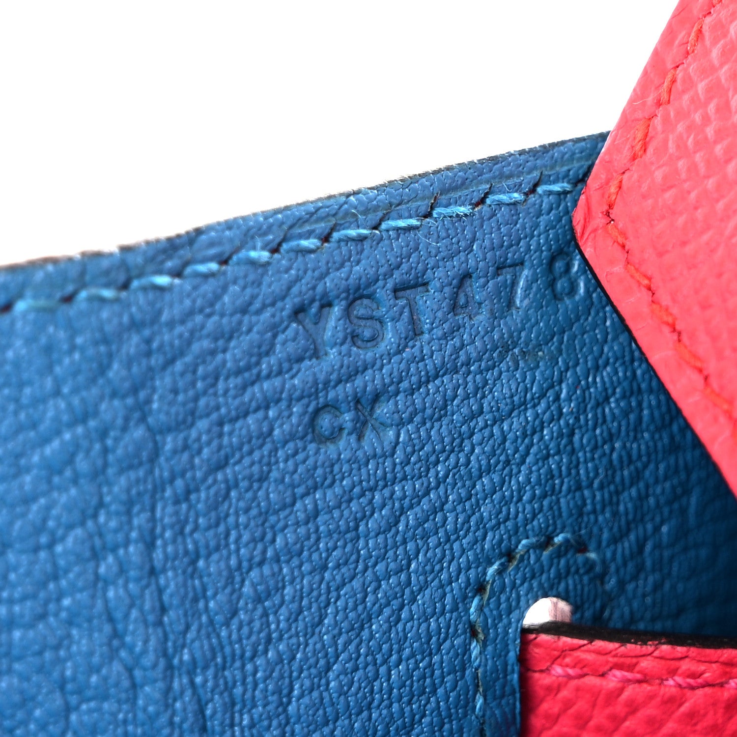 Hermes Epsom Casaque Birkin Sellier 30 Rouge Coeur Rose Extreme Bleu Zanzibar 7 of 13