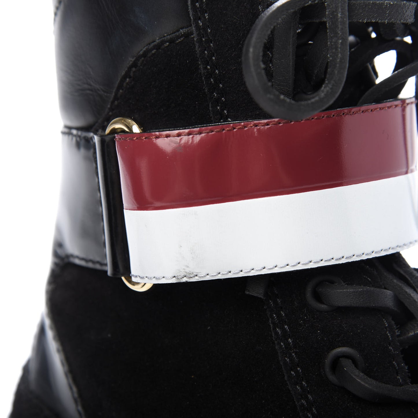 Suede Calfskin Laureate Platform Desert Boots 36 Black