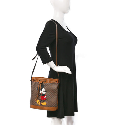 Gucci X DISNEY Mini Vintage GG Supreme Monogram Bucket Bag Beige Vintage Sun Oil 2 of 9