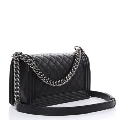 Chanel Caviar Quilted Medium Boy Flap Black 3 of 10