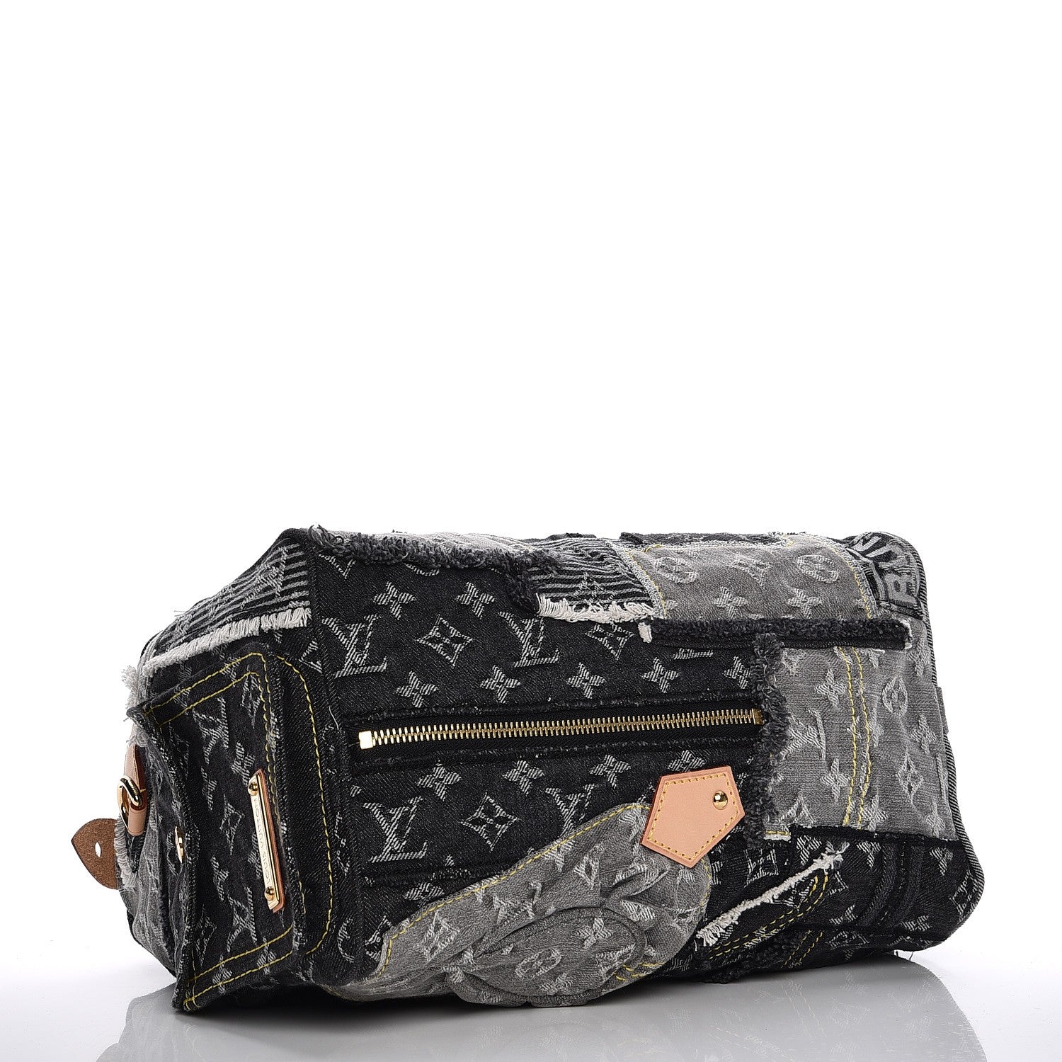 Louis Vuitton Denim Patchwork Speedy 30 Grey 4 of 9