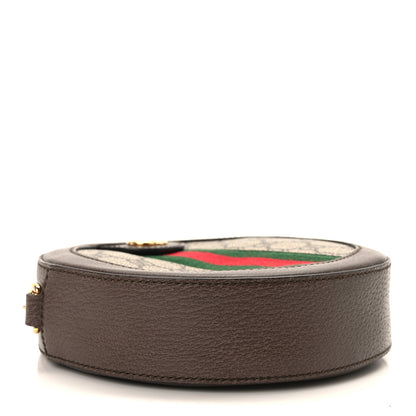 Gucci GG Supreme Monogram Web Mini Ophidia Round Shoulder Bag Brown 4 of 12