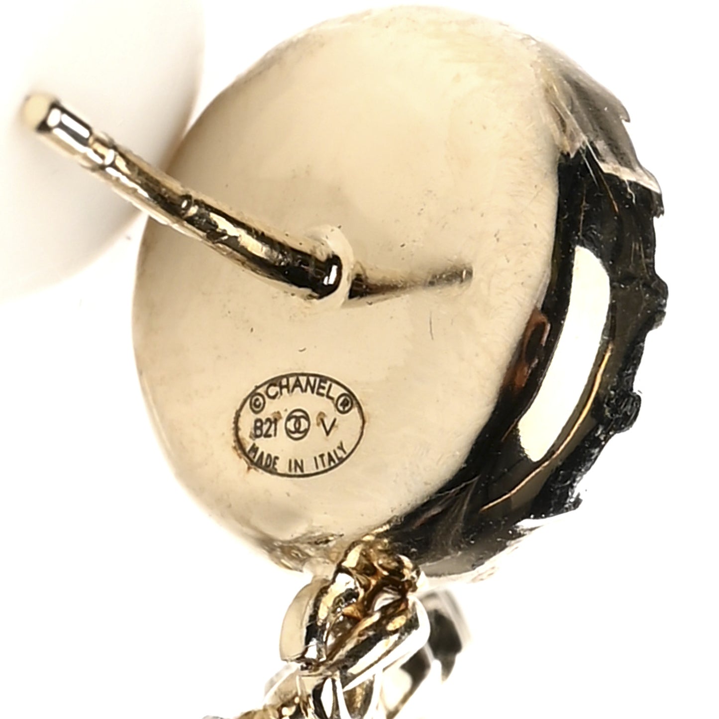 Crystal Pearl Bow-tiful CC Drop Earrings Gold