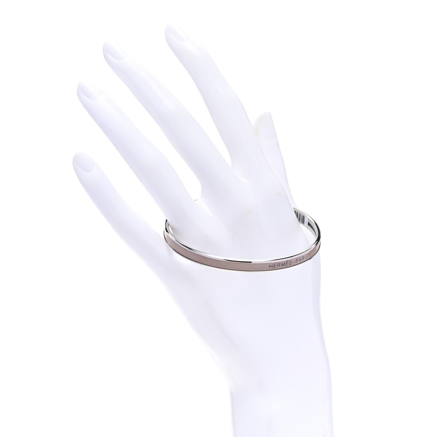 Hermes Enamel Printed Extra Narrow Bracelet 65 Marron Glace 2 of 5
