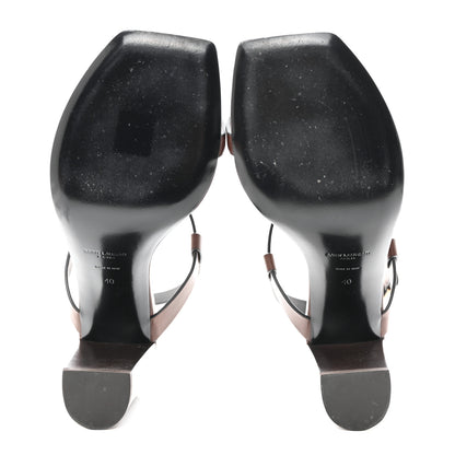Saint Laurent Calfskin Cassandra 75 Sandals 40 Moro 5 of 9