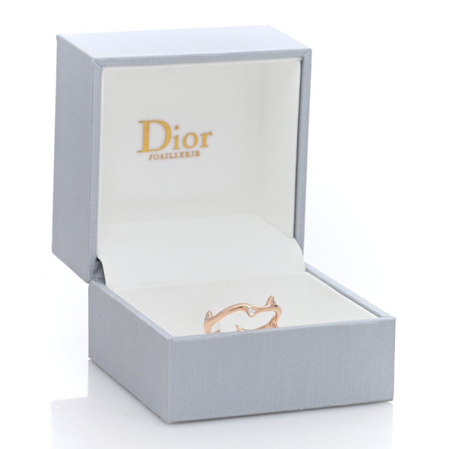 Christian Dior 18K Rose Gold Diamond Bois de Rose Ring 58 8.5 5 of 5
