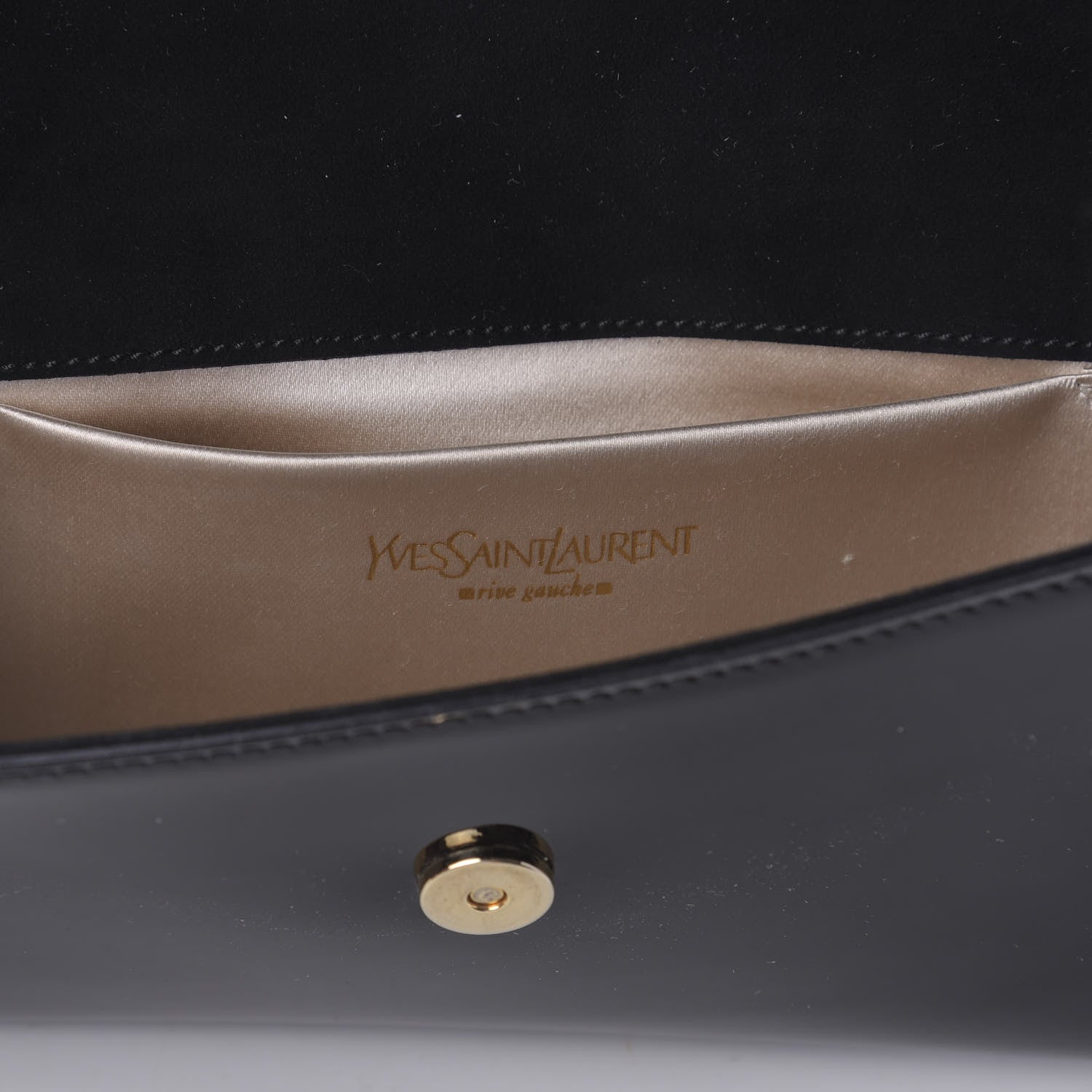 Saint Laurent Patent Y-Mail Clutch Black 6 of 10