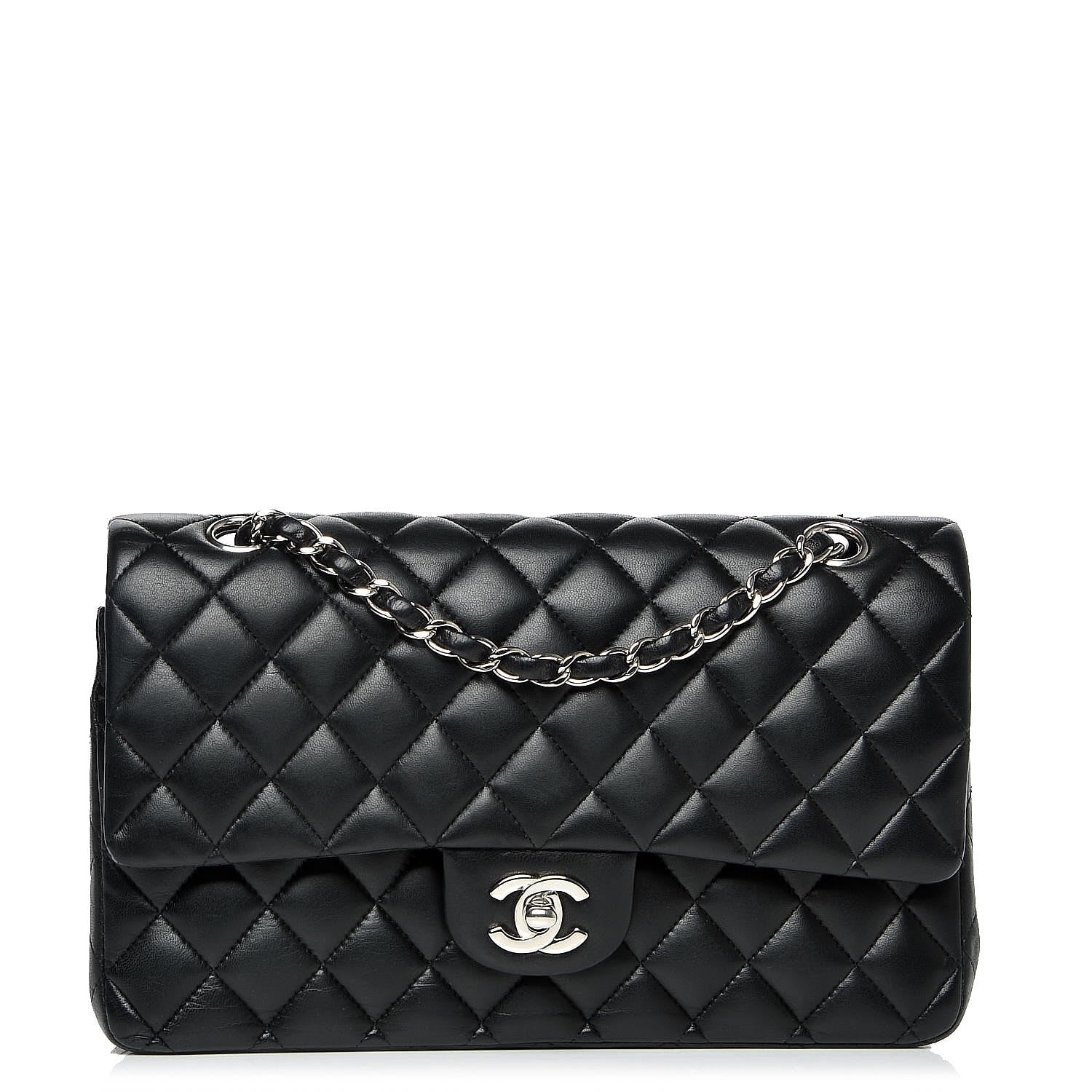 Chanel Lambskin Quilted Medium Double Flap Black 1 of 6
