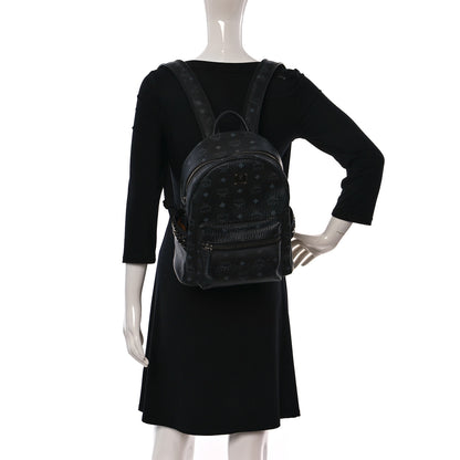 MCM Visetos Small Side Stud Stark Backpack Black 2 of 9