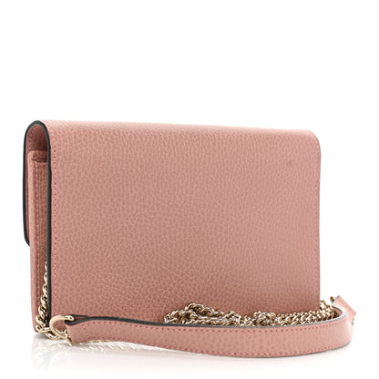 Gucci Dollar Calfskin Interlocking G Chain Wallet Soft Pink 3 of 12