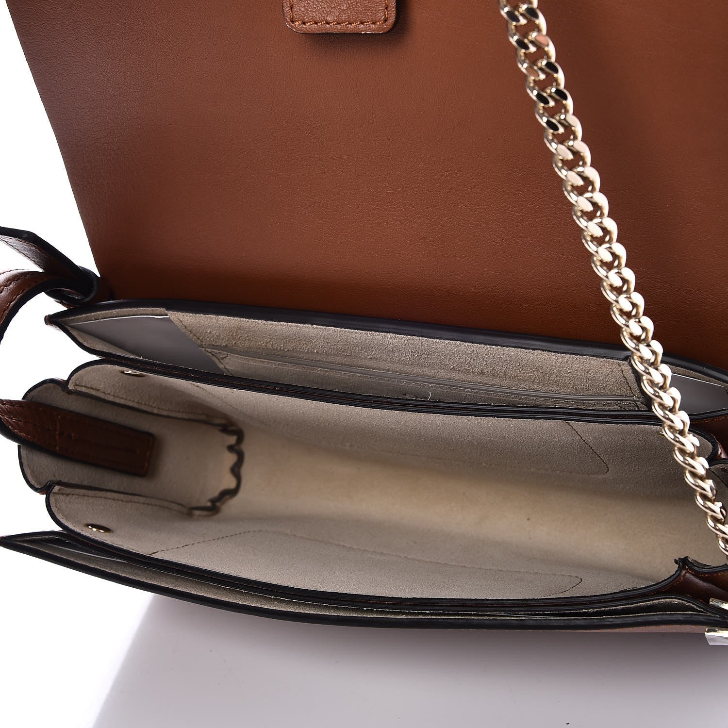 Chloe Suede Calfskin Small Faye Shoulder Bag Tobacco 5 of 8
