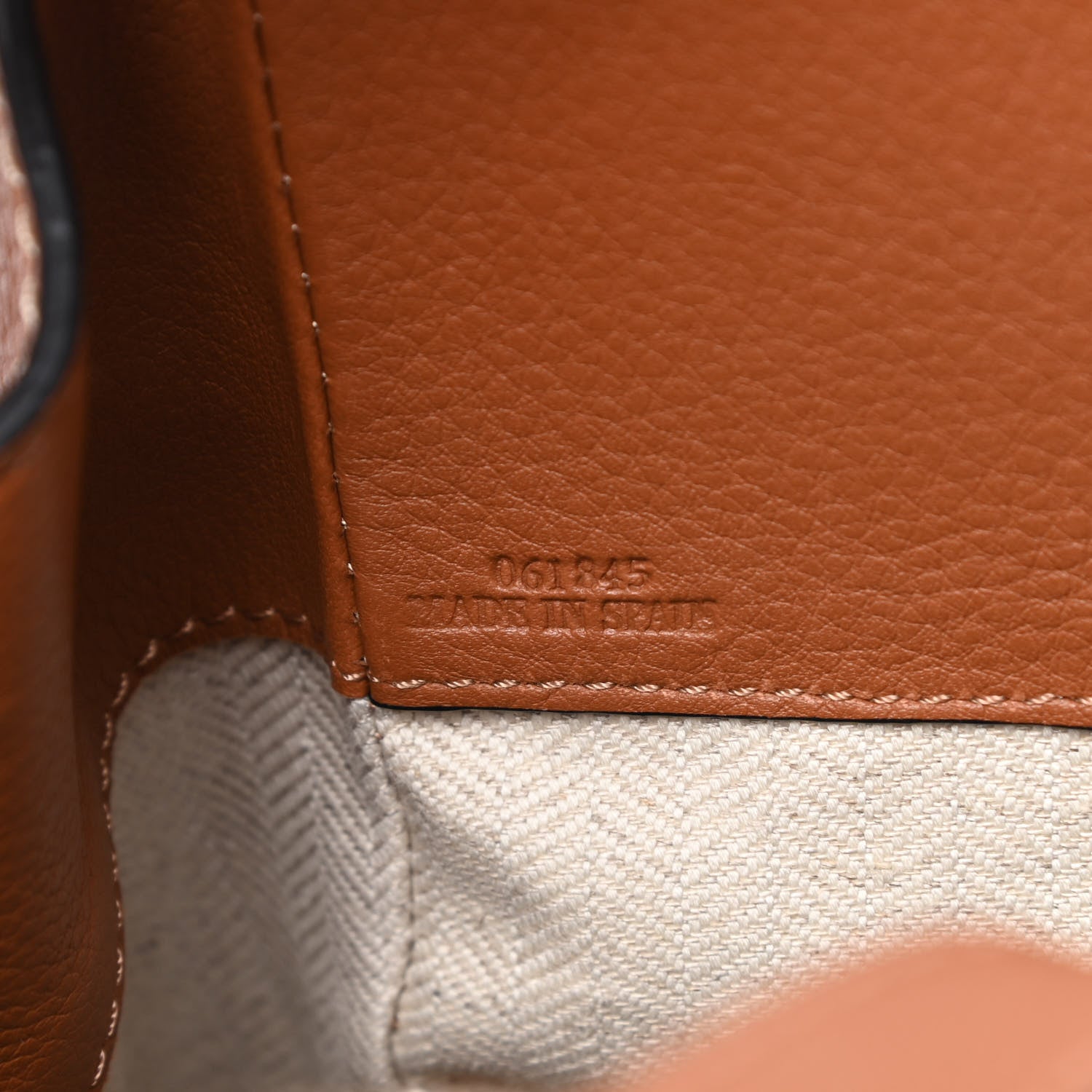 Loewe Calfskin Canvas Medium Hammock Shoulder Bag Natural Tan 7 of 11