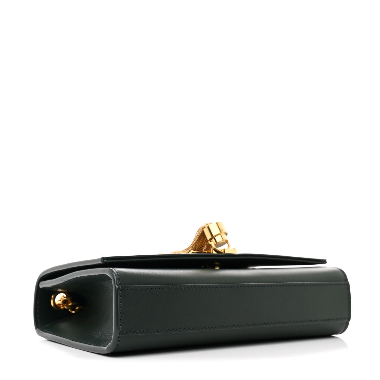 Saint Laurent Smooth Calfskin Small Classic Monogram Kate Tassel Satchel Dark Mint 4 of 10