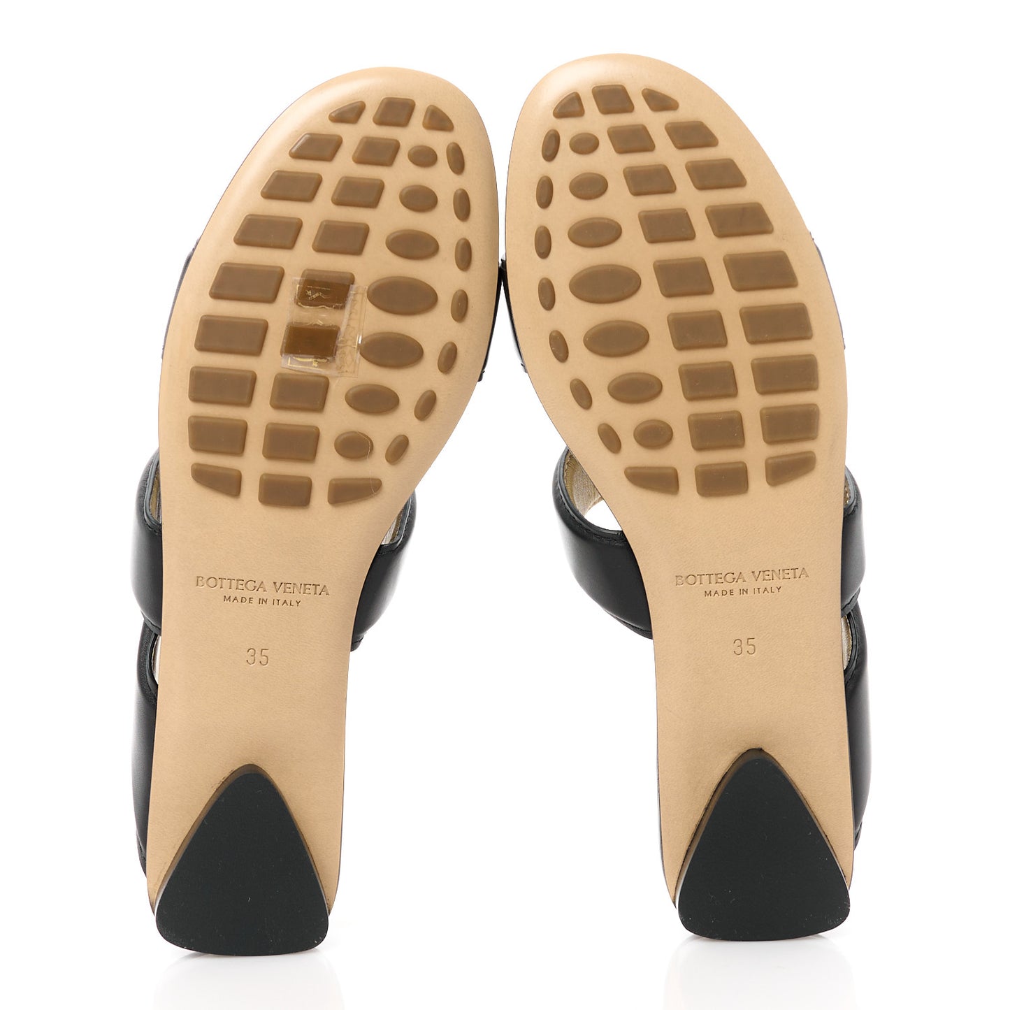 Calfskin The Band Flat Sandals 35 Black