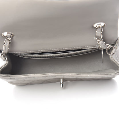 Chanel Lambskin Quilted Mini Rectangular Flap Grey 5 of 11