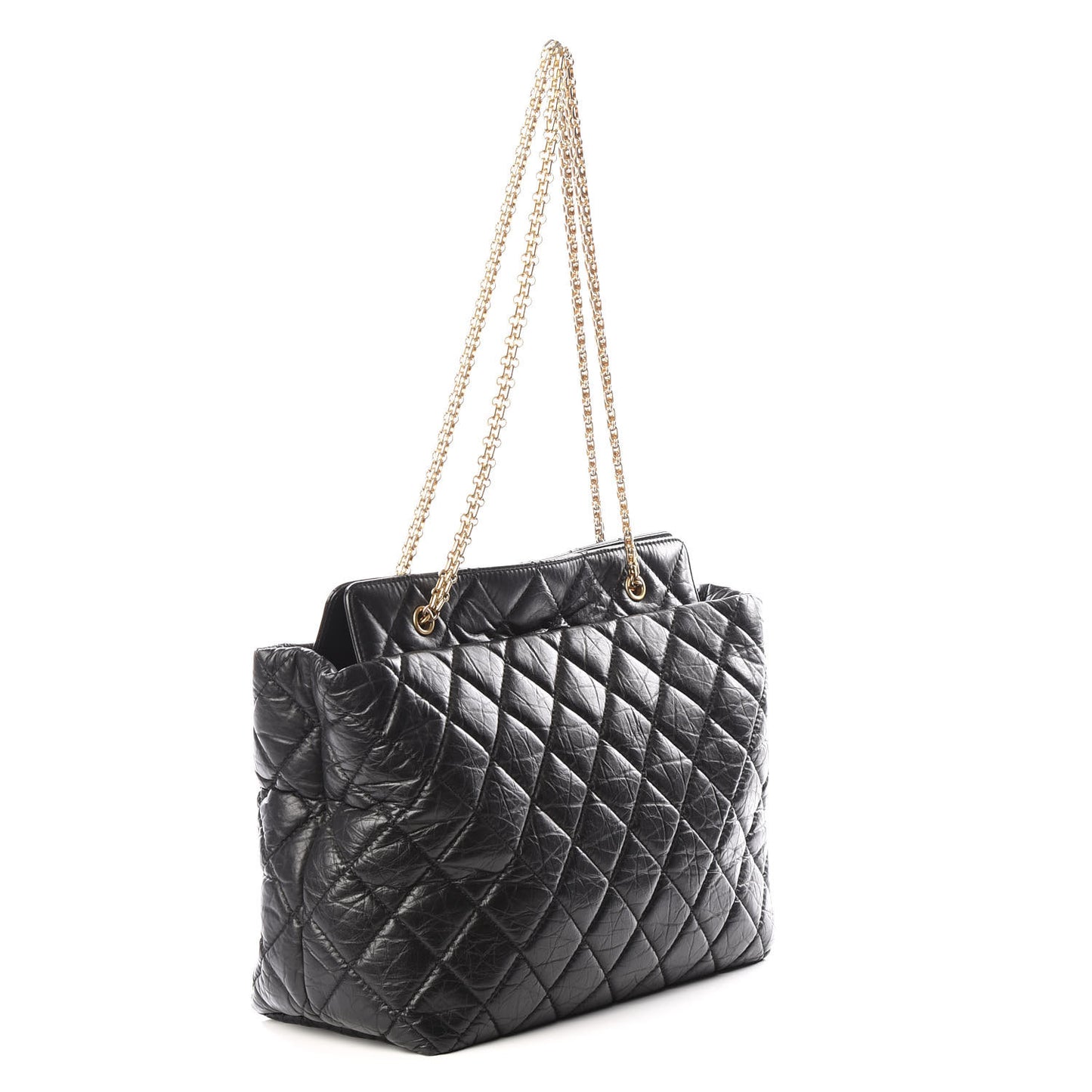 Aged Calfskin Reissue 2.55 Tote Black