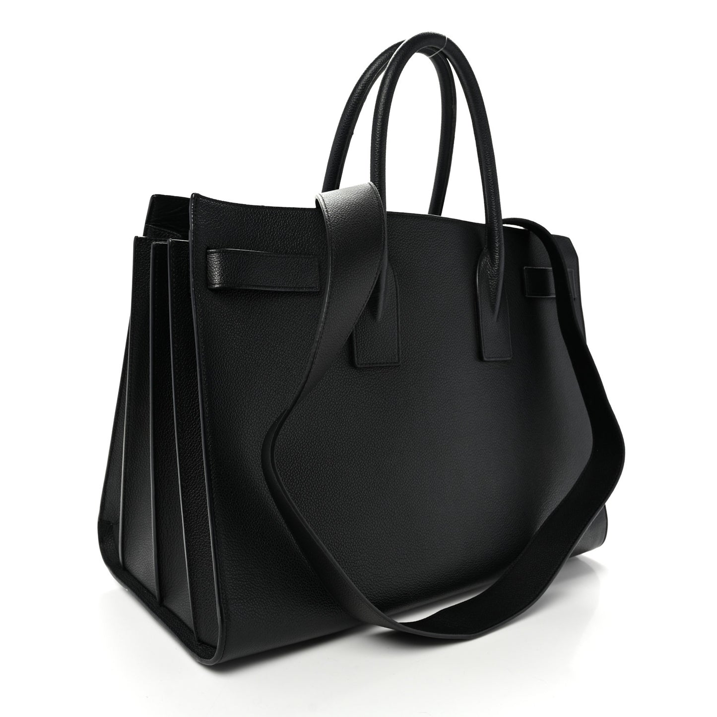 Grained Calfskin Large Sac de Jour Carryall Black