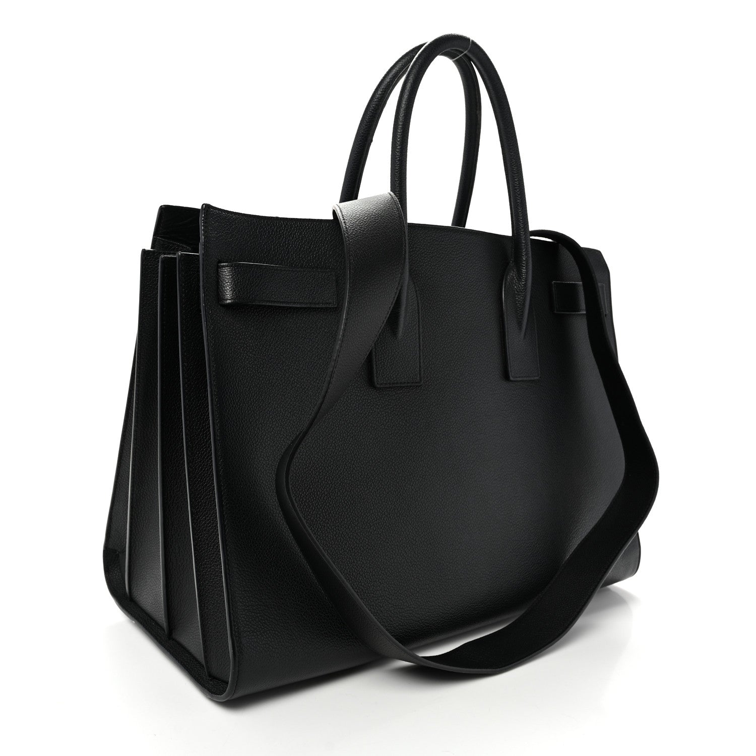 Saint Laurent Grained Calfskin Large Sac de Jour Carryall Black 3 of 10