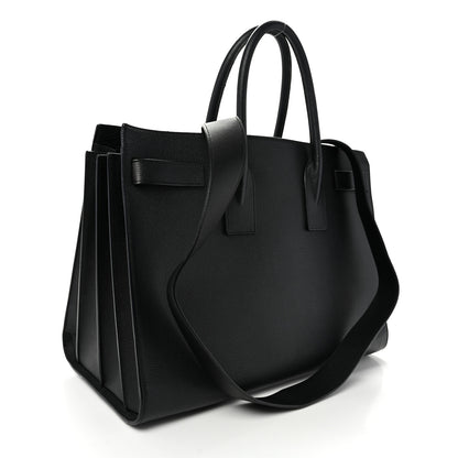 Saint Laurent Grained Calfskin Large Sac de Jour Carryall Black 3 of 10