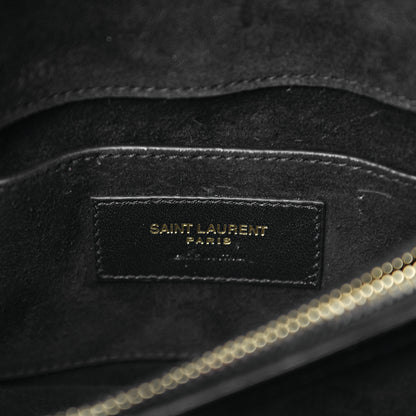 Saint Laurent Metallic Calfskin Matelasse Chevron Monogram Medium College Bag Bronze 5 of 9