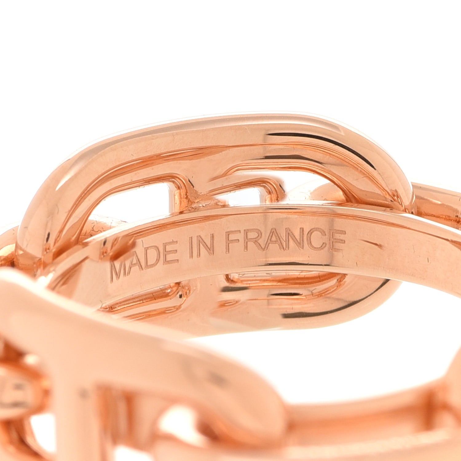 Hermes Plated Brass Regate Scarf Ring Plaqué Or Rose 3 of 4