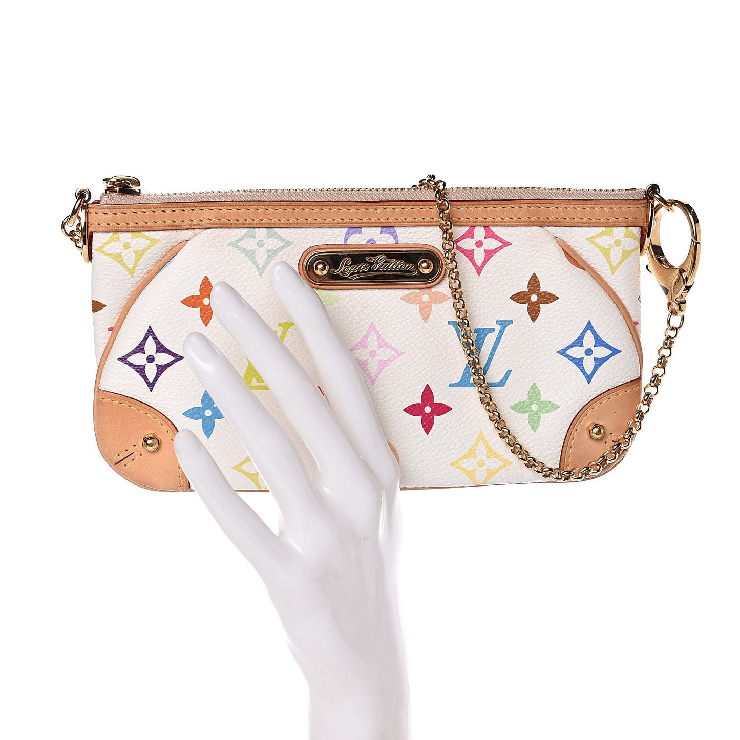 Monogram Multicolor Pochette Milla MM White