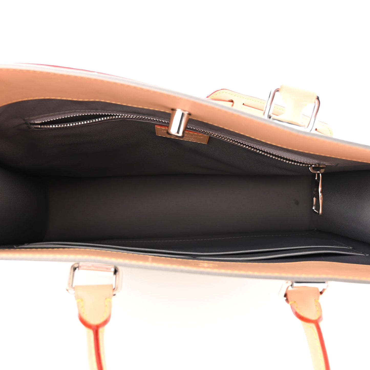 Monogram Mirror Sac Plat NM Silver