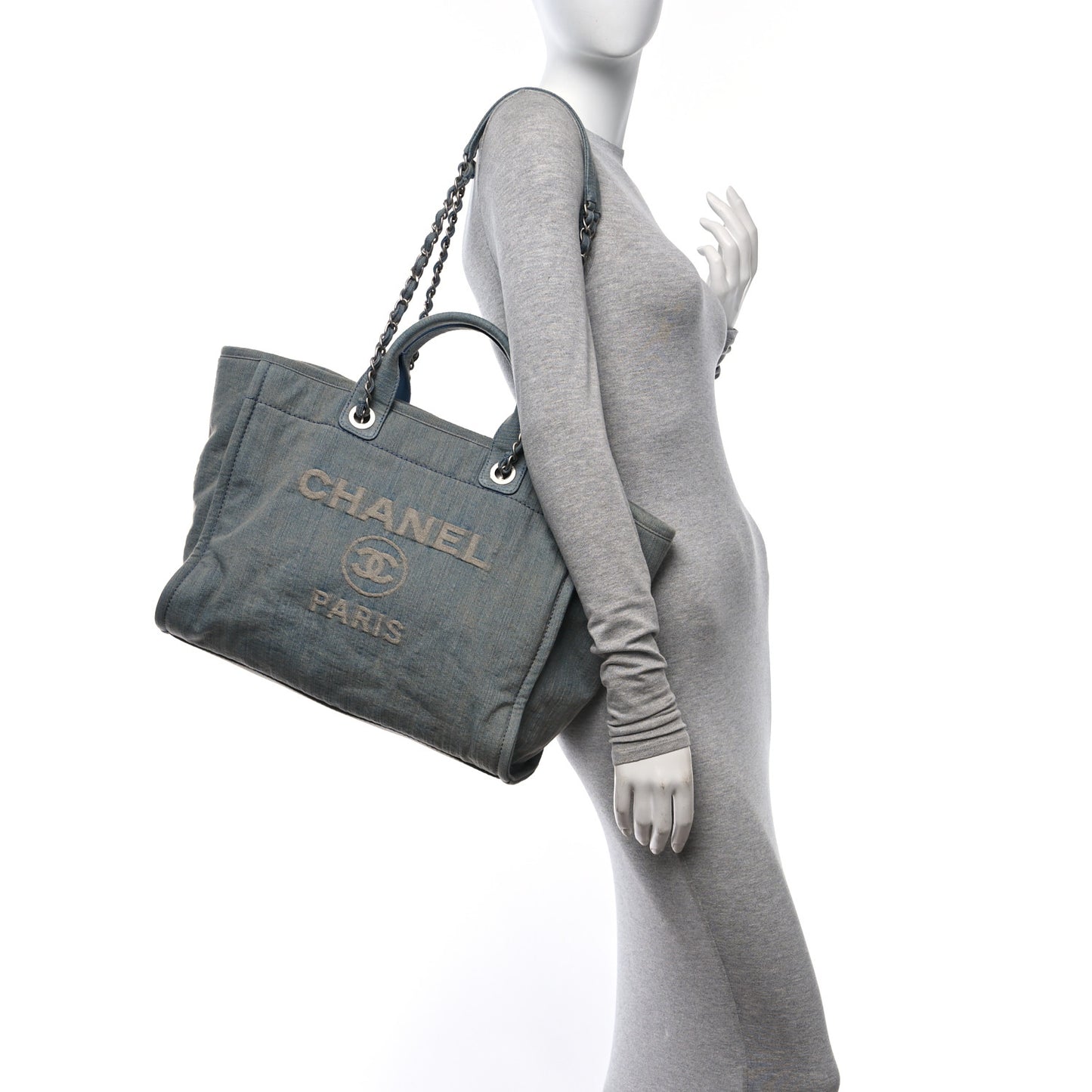 Denim Medium Deauville Tote Light Blue