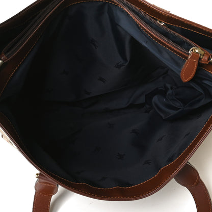 Burberry Haymarket Check Tote Dark Tan 10 of 13