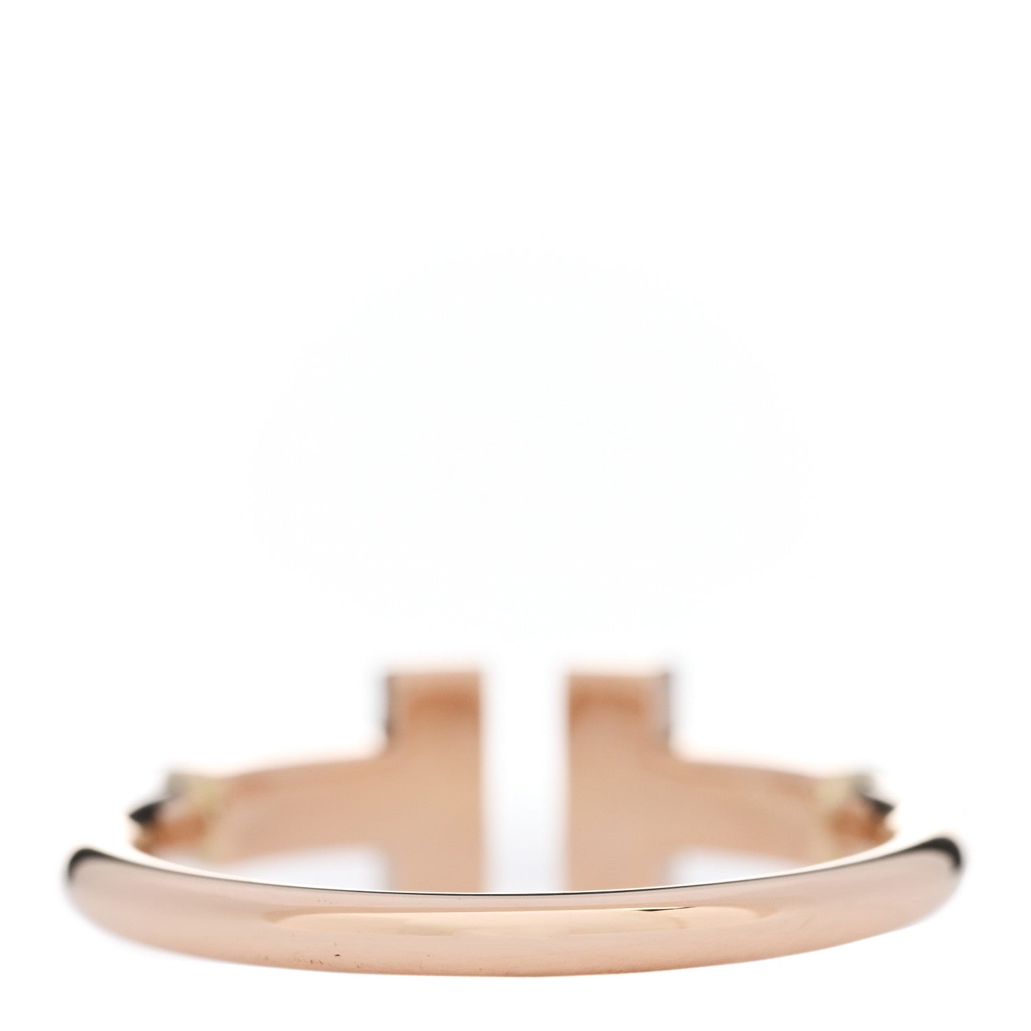 Tiffany 18K Rose Gold Diamond T Wire Ring 48 4.5 3 of 4