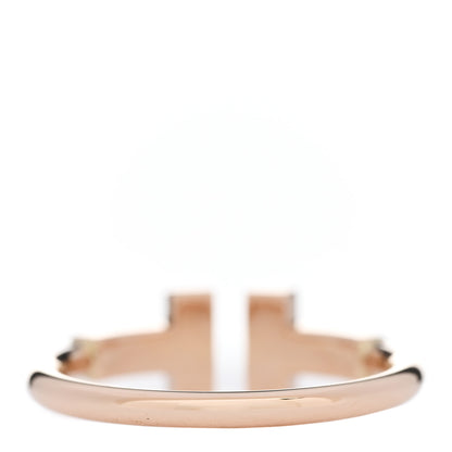 Tiffany 18K Rose Gold Diamond T Wire Ring 48 4.5 3 of 4