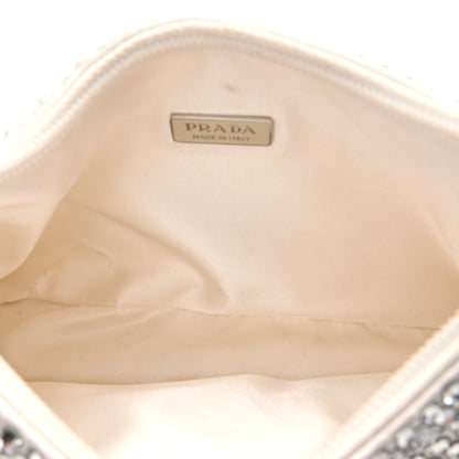 Prada Satin Crystal Mini Re-Edition 2000 Bag White 5 of 11
