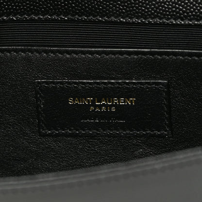 Saint Laurent Grain De Poudre Medium Classic Monogram Kate Satchel Black 6 of 13