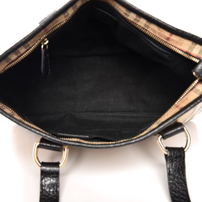 Burberry Haymarket Check Medium Regent Tote Black 5 of 10