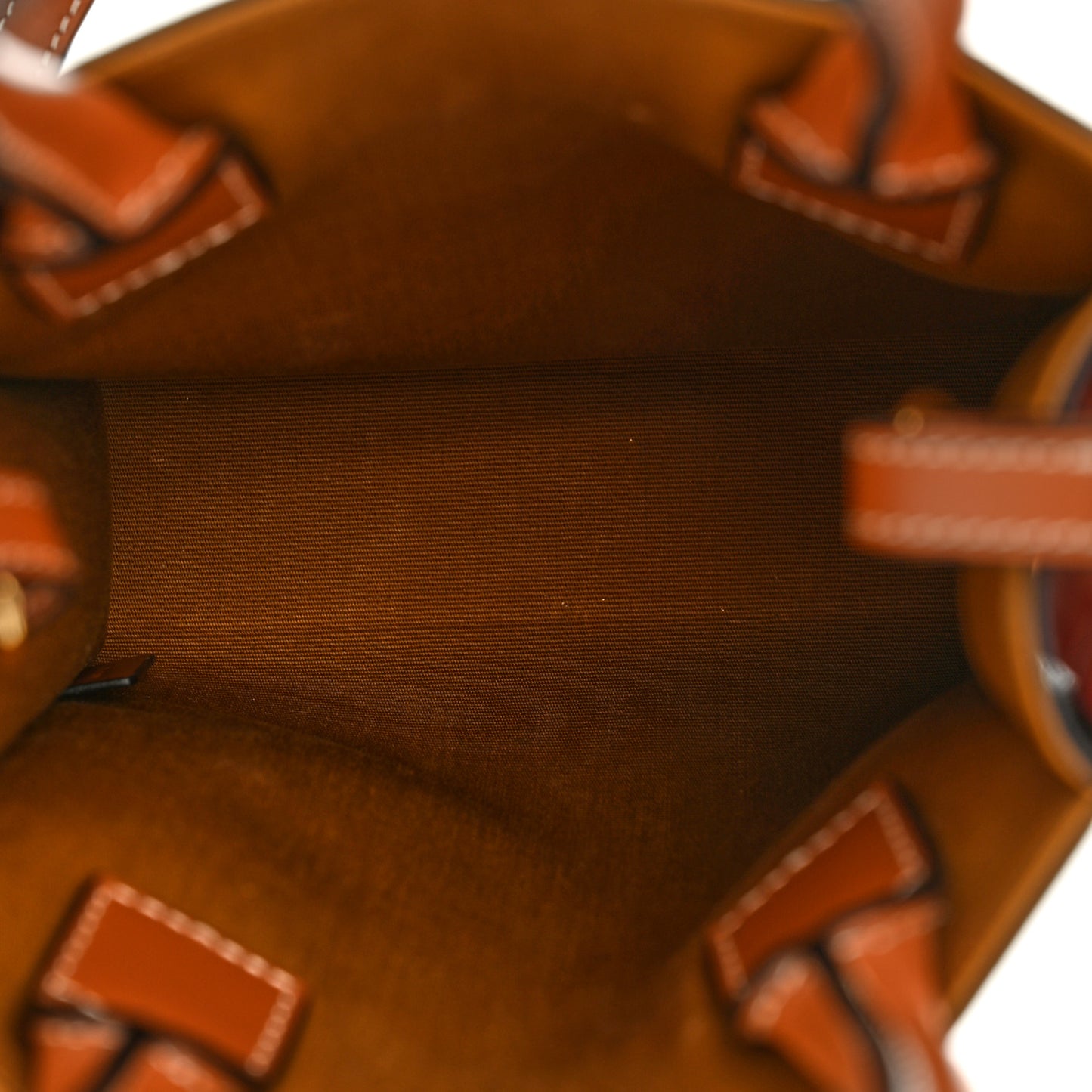 Triomphe Canvas Calfskin Mini Vertical Cabas Tan
