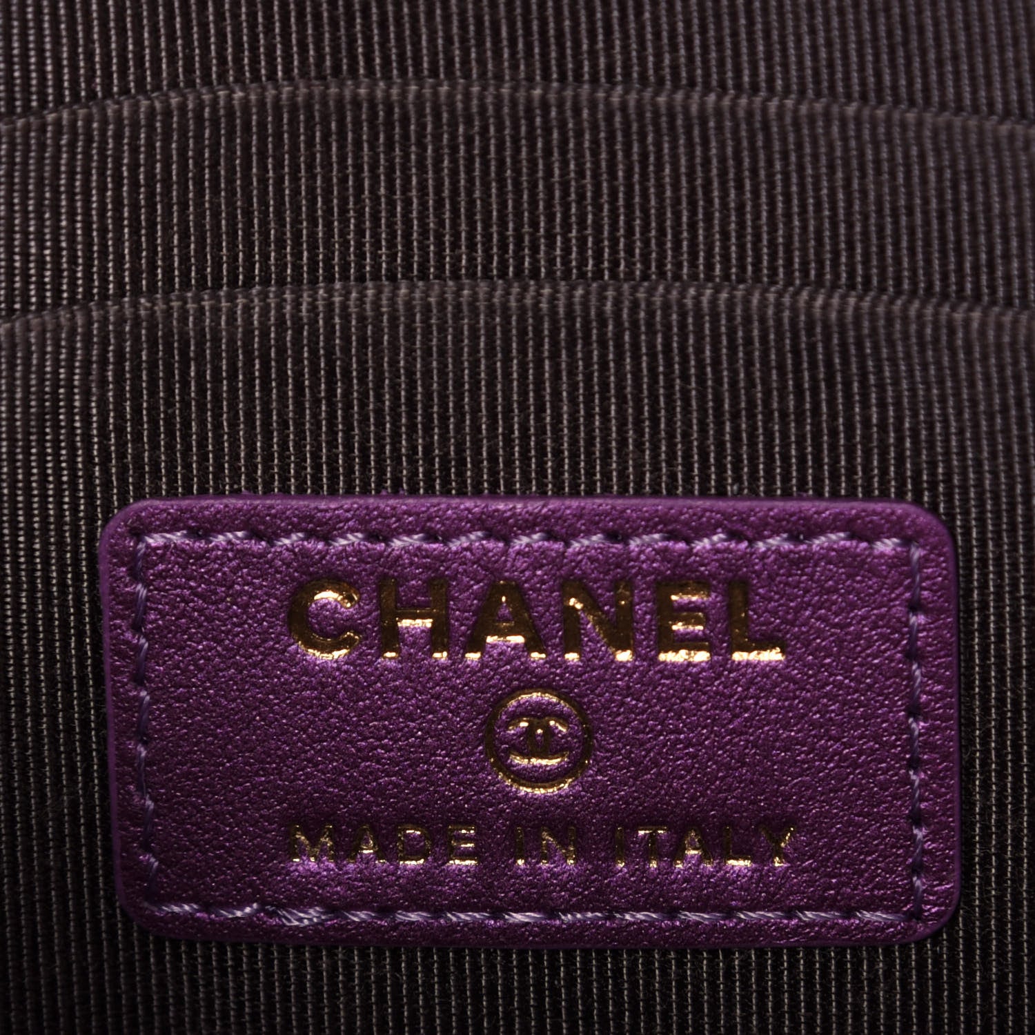 Chanel Iridescent Lambskin Quilted Mini Wallet On Chain WOC Purple 6 of 12