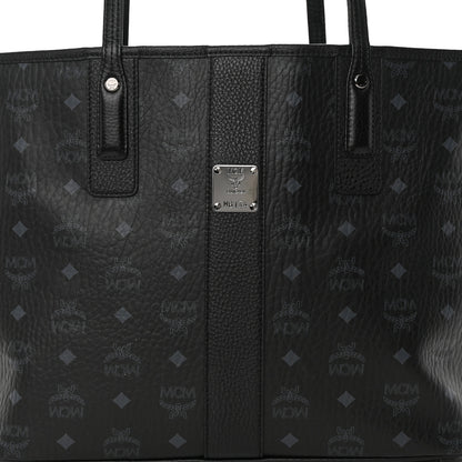 MCM Grained Calfskin Visetos Medium Liz Reversible Shopper Tote Black 10 of 15