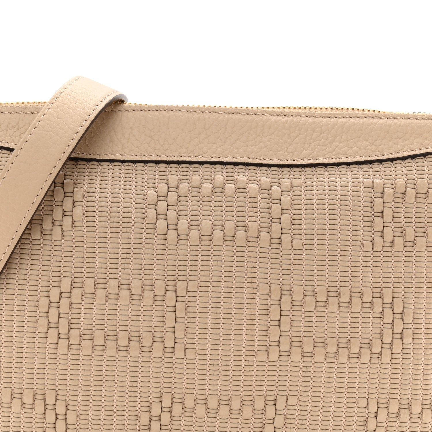 Delvaux Taurillon Soft Woven D Motif Pin Swing Sirocco 7 of 9