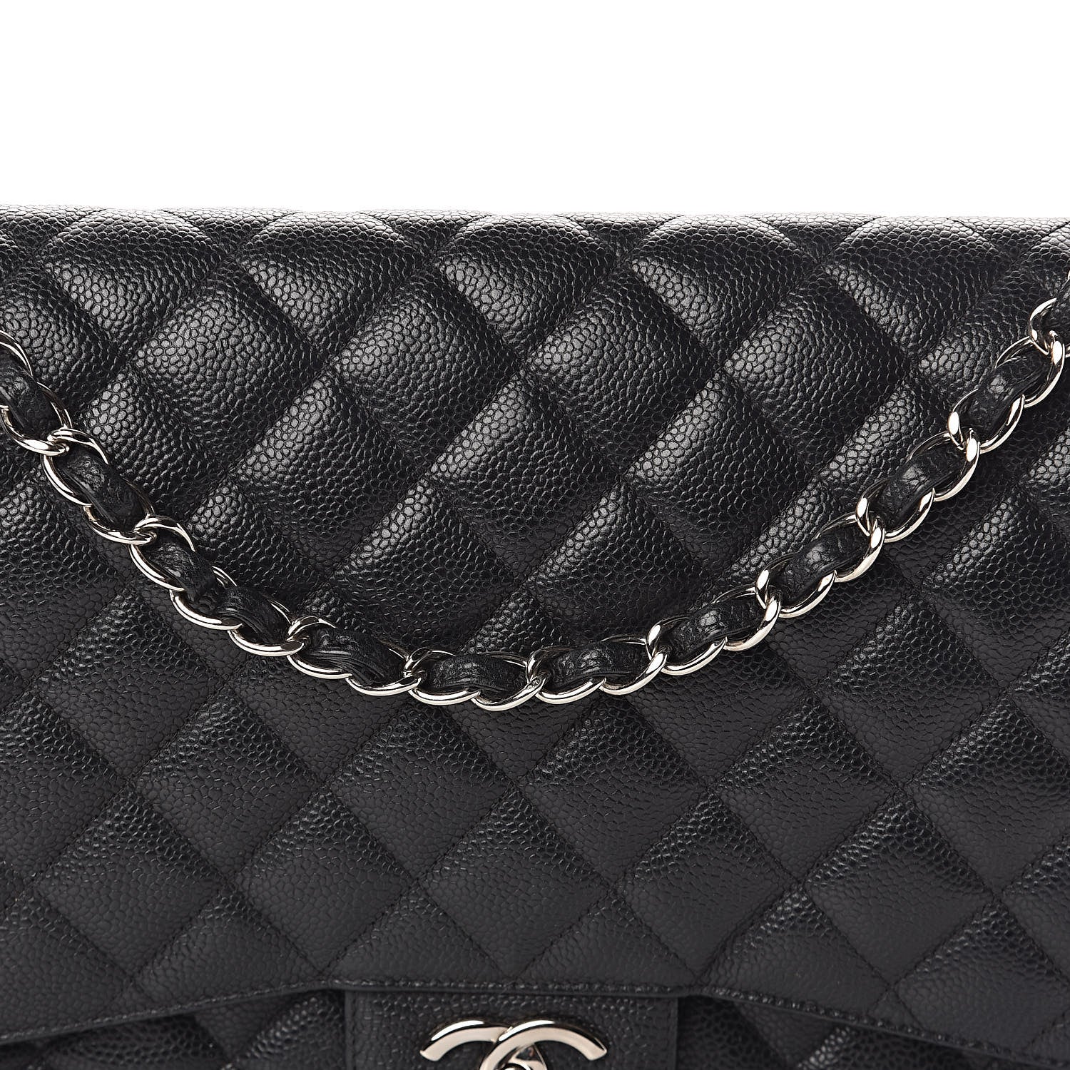 Chanel Caviar Quilted Maxi Double Flap Black 8 of 10