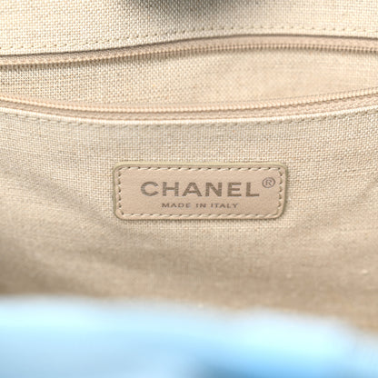 Chanel Mixed Fibers Small Deauville Tote Light Blue 7 of 15