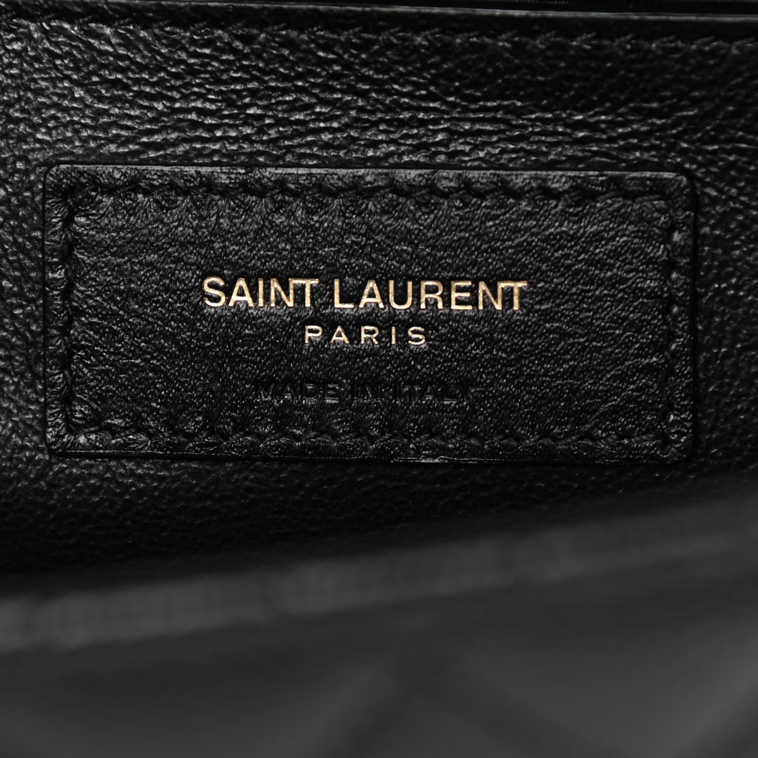 Saint Laurent Grain De Poudre Textured Mixed Matelasse Triquilt Medium Monogram Satchel Black 6 of 10