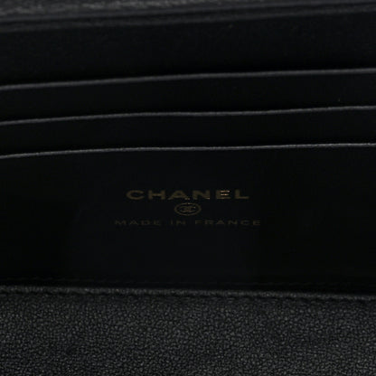 Chanel Lambskin Quilted Enamel Coco Casino Small Vanity Case With Chain Black 6 of 11